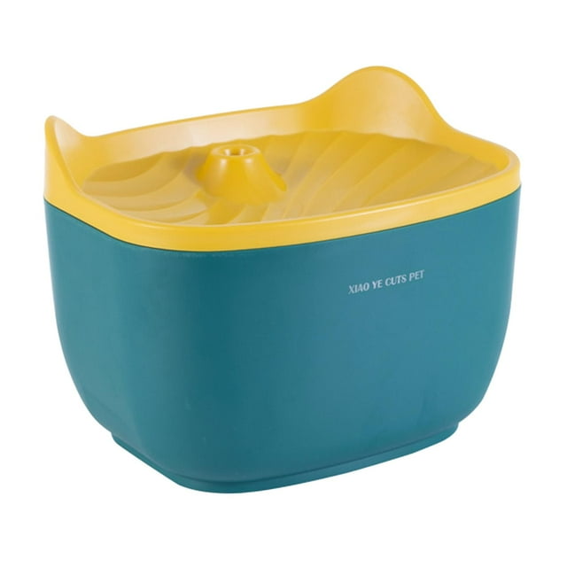 Fuente de Agua Automática Sunnimix 2.5L para Gatos y Mascotas Dispensador Sin Derrames Verde Amarillo
