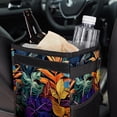 thumbnail image 6 of Tropical Plants Mini Trash Can for Car: Foldable, Leak-Proof with Lid, Hanging Storage Bag - Car Trash Bin, 6 of 6