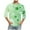 13 Green, variant on St. Patrick's Day T Shirt, Men 3/4 Sleeve Shirt, Round Neck Tshirts Man St. Patrick's Day Printing Tee Fashion Three Quarter Sleeve Shirts Motion Bodybuilding T-Shirt