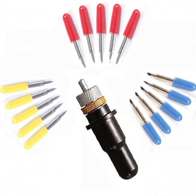 Cuchillas para plotter de corte F.L.S, 15 piezas, 30/45/60° con portacuchillas
