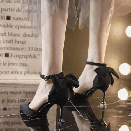 

Women‘s Bow Tie High Heels Fashion Lightweight Ankle Strap Pumps Women‘s Footwear