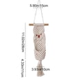 thumbnail image 3 of Boho Macrame Mail Organizer Wall Mounted Handmade Woven Cotton Rope Hanging Storage Basket Decorative Key Letter Magazine Pouch for Entryway Home Office Bedroom Bathroom Bohemian Decor, 3 of 6