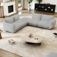 thumbnail image 4 of Indecor Home Modular Couches and Sofas, 5 Seater Sectional Sofa (4 Seater with Ottoman) V Shaped Couch for Living Room Bedroom, Apartment, Office, Gray, 4 of 9