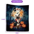 thumbnail image 5 of Happy Halloween Vampire Siamese BOO with Pumpkins Fun and Spooky Quilt Blanket Cat Lover Kitten Owner Gifts Cozy Comforter Throw Blanket - 00018, 5 of 5