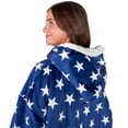 thumbnail image 3 of Bare Homey Plush Sherpa Wearable Blanket - Fluffy & Soft - Lightweight - Adult, Flag, 3 of 9