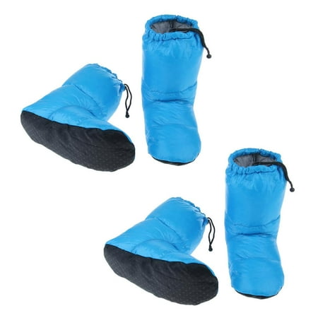 

Foot Warmers Lightweight Down Slippers for Camping Soft Warm Socks Cozy Booties for Men Women Indoors Outdoors