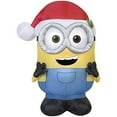 thumbnail image 1 of 38624 42 in. Airblown Bob Minion Wearing Santa Hat, 1 of 1