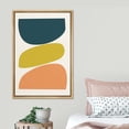 thumbnail image 2 of PixonSign Framed Canvas Print Wall Art Mid-Century Pastel Multicolor Semi Circle Collage Abstract Shapes Illustrations Modern Art Decorative Minimal for Living Room, Bedroom, Office - 24"x36" NATURAL, 2 of 5
