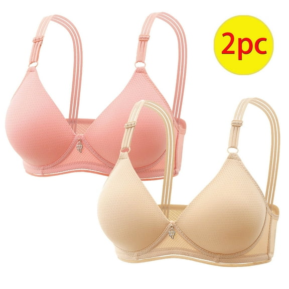 LLYWEY Pull on Bras for Women Wirefree Bras Women Full-Coverage Ladies Push-Up Bra Style-1201 Women's Plus Lift Bra Feature Adult Female Lace Sports Bras Beige 42B
