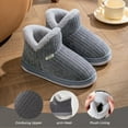 thumbnail image 2 of AUXDIQ Women Men Winter Boots Slippers Home Warm Fleece Booties Slipper Anti Slip House Shoes Indoor Outdoor, 2 of 5
