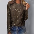 thumbnail image 2 of KBODIU Women Oversized Tee Tops Casual Print Long Sleeve Pullover Sweatshirts V-neck Loose Fitting T-Shirts, Tees, Blouses Fall Clothes Plus Size, 2 of 4