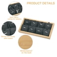 thumbnail image 4 of Unique Bargains Bamboo Wood Pendant Tray Stackable Storage Jewelry Tray Showcase Display Organizer for Pendants Gray, 4 of 8