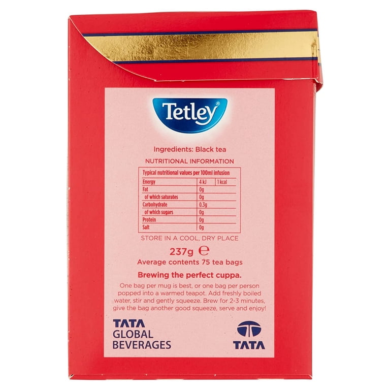 Tetley Extra Strong 75 Teabags 237G, Imported from Britain