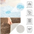 thumbnail image 6 of SKYSONIC Toilet Bathroom Rugs Sets 2 Piece, Brown Marble Texture Soft Absorbent Fluffy Toilet Mat Set Non-Slip Rubber Backing Bath Mats for Bathroom,16"x24"+20"x24", 6 of 7