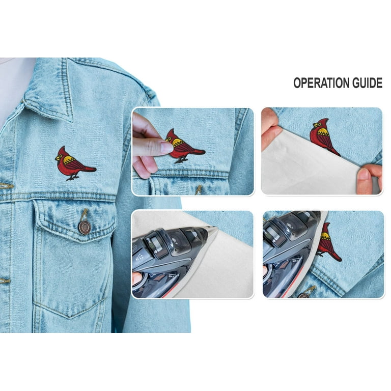 XICC 26 Color Available Colorful Rectangle Imitation Jean Patch DIY  Optional Cut Iron On Sticker In Elow Knee Iron\x2don Patches
