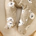 thumbnail image 4 of CFXNMZGR Rompers Baby Boy Newborn Infant Baby Boy Fall Winter Outfit Boy Baby Clothes Boy Oversized Romper Shirts Long Sleeve Onesie (Khaki,3-6 Months ), 4 of 8
