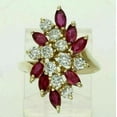 thumbnail image 3 of 2Ct Marquise Cut Lab-Created Ruby Engagement Wedding Ring 14k Yellow Gold Plated Sterling Silver, 3 of 4