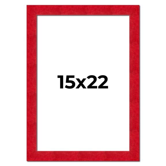 15x22 Frame Red Burl Solid Wood Picture Frame Width 1.75 Inches | Interior Frame Depth 0.5 Inches |