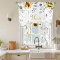 thumbnail image 2 of Tie Up Curtains for Windows Sunflower Sunshine Valance Adjustable Balloon Curtain Bee Floral Eucalyptus Leaves Tie Up Shades for Kitchen Living Room Bedroom Privacy Curtain Drape 34x45 Inch, 2 of 9