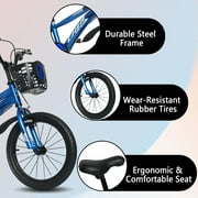 ICEELF 14 inch Kids Bike, Carbon Steel Frame, Dual Brakes, Adjustable Seat,Training Wheels for Boys Girls Ages 3-12