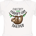 thumbnail image 4 of Inktastic Our 1st Mother's Day Together Cute Mom and Baby Sloth Boys or Girls Long Sleeve Baby Bodysuit, 4 of 5