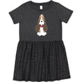 thumbnail image 3 of Inktastic Basset Hound with Floppy Ears Girls Toddler Dress, 3 of 5
