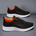 thumbnail image 2 of Mens Lightweight Breathable Knit Running Shoes - Soft EVA Sole, Lace Up, Mesh Inner, Comfy Solid Color Sneakers for Outdoor Jogging, Casual Daily Wear in Spring, Summer, Fall Seasons, 2 of 5
