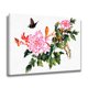 thumbnail image 2 of Póster de mariposas bailando sobre flores de peonía, pintura decorativa, lienzo, arte de pared, pósteres para sala de estar, pintura para dormitorio, estilo marco, 20 x 30 cm, 2 of 8