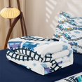 thumbnail image 6 of Manfei Toy Train Zipper Twin Comforter Sets with Fitted Sheet and 2 Pillowcases,Blue Railroads Tracks Zipper Bedding Set,Navy Blue Reversible,4pcs, 6 of 8