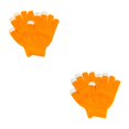 thumbnail image 2 of Jumpingount 1 par de guantes de invierno para mujer, cubierta de mano, accesorio de ropa, guante de punto cómodo con Color sólido para Naranja 2Conjunto, 2 of 6