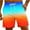 Multicolor, variant on HBYJLZYG Board Shorts For Men, Summer Gradient Print Quick Dry Beach Shorts With Pockets Plus Size Drawstring Multicolor Shorts