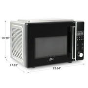 Uten Stainless Steel Countertop Microwave Oven, Digital Touchscreen with Presets, 0.85 Cu Ft, 1800W Fast Cooking, Silver