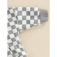 thumbnail image 6 of Baby Boy Hooded Long Sleeve Romper with Checkerboard Print, Color Matching Spring Clothing, 6 of 8