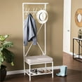 thumbnail image 2 of SEI Furniture Entryway Hall Tree in Distressed White, 2 of 10