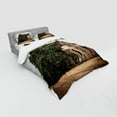 thumbnail image 3 of Ambesonne Rustic Bedding Set 3 Pcs, House Rural Ivy, Twin, Beige Green, 3 of 3