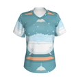 thumbnail image 4 of Wukai Bathtub with Soap Bubbles Classic V-Neck T-Shirt for Women: Comfortable, Stylish, and Versatile Wardrobe Essential-Medium, 4 of 7