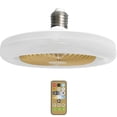 thumbnail image 1 of Ventilador de techo con enchufe con luz y control remoto - Ventilador de techo con bombilla regulable para vehículos recreativos, habitaciones pequeñas y restaurantes, 1 of 5