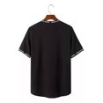 thumbnail image 4 of Hombre Playera Negra Estampado Deportivas Tenis Casual, 4 of 6