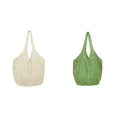 thumbnail image 1 of Bolso Mano Ganchillo para Mujer Tejido A La Playa Malla Verano () Blanco, 1 of 6