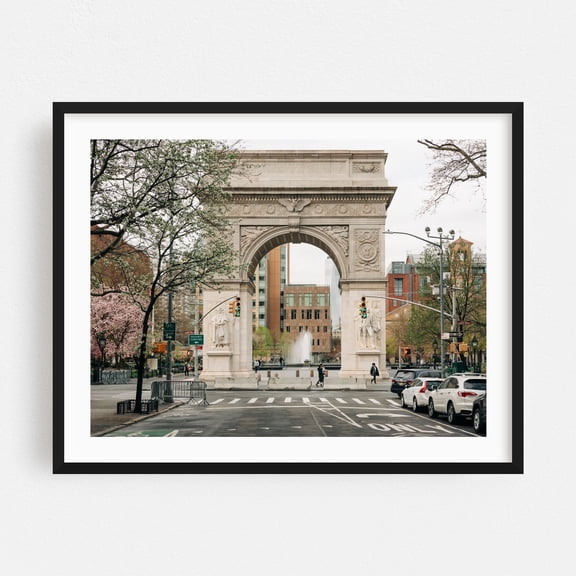 Washington Square Arch 02 - Manhattan New York Photography Black Framed Wall Art Print 30 x 40 inches