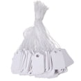 thumbnail image 1 of Mini Price Tag 500 Pack White Strung String Gift Jewellery Retail Price Tags Tie On Labels 24x14mm, 1 of 7