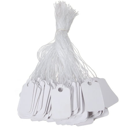 500Pcs White String Price Tags Jewelry Watch Clothing Sale Display Tie On