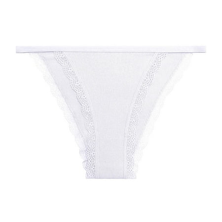 uublik Women Panties White No Show Thong Underwear Stretch Breathable Low Rise Panties