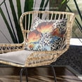 thumbnail image 3 of 18" Three Roses with Butterfly Suede Zippered Pillow with Insert - Orange Yellow, 3 of 5