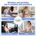 thumbnail image 3 of ALLJOY Cordless Heating Pad for Period Cramps, 6 Heat Setting, 3-Speed Vibration Massage, Birthday Christmas Gifts Girlfriend Mom Wife Women,White, 3 of 8