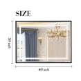 thumbnail image 6 of 40*30 Inch LED Bathroom Beveled Mirror: 3000-6000K Front & Backlit, 3-Color Dimmable, IP54 Enhanced Anti-Fog, Wall Mount with Hanging Plates, 6 of 7