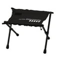 thumbnail image 2 of Taburete plegable con reposapiés, asiento de pesca, taburete portátil, taburete de camping, taburete de pesca para salón, actividades al aire libre, Negro, 2 of 8