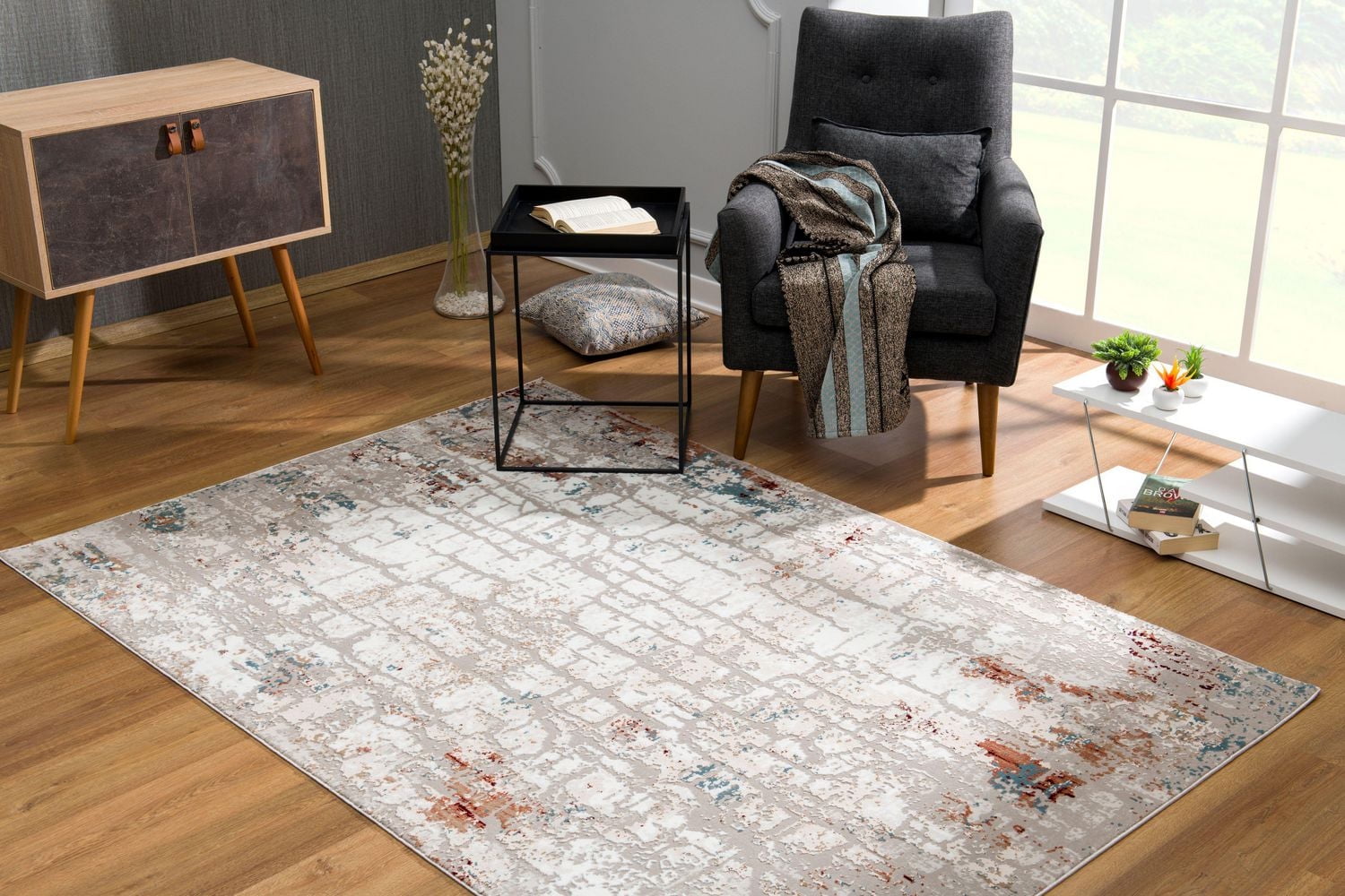 Rug Branch Cascade Collection Modern Abstract Area Rug