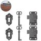thumbnail image 3 of 2 Sets Of Old Cabinet Door Locks, Cabinet Locks, Antique Furniture Locks With Keys For Mailboxes, Lockers, Cabinets, Toolboxes TY, 3 of 3