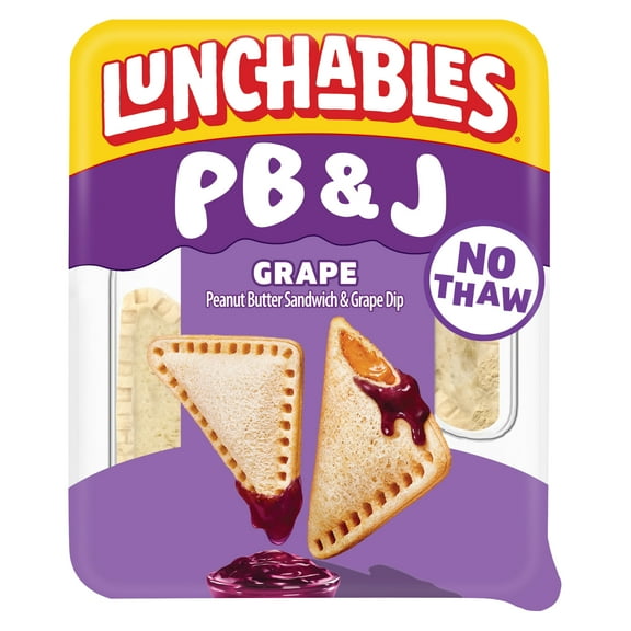 Lunchables PB&J Peanut Butter Sandwich & Grape Dip, 2.27 oz Pack